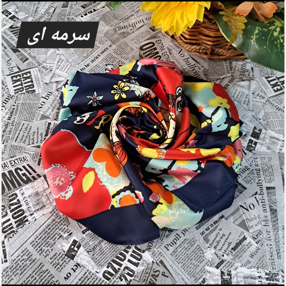 مینی اسکارف ابریشم مدل عروسک کد318رنگبندی ارسال رایگان
