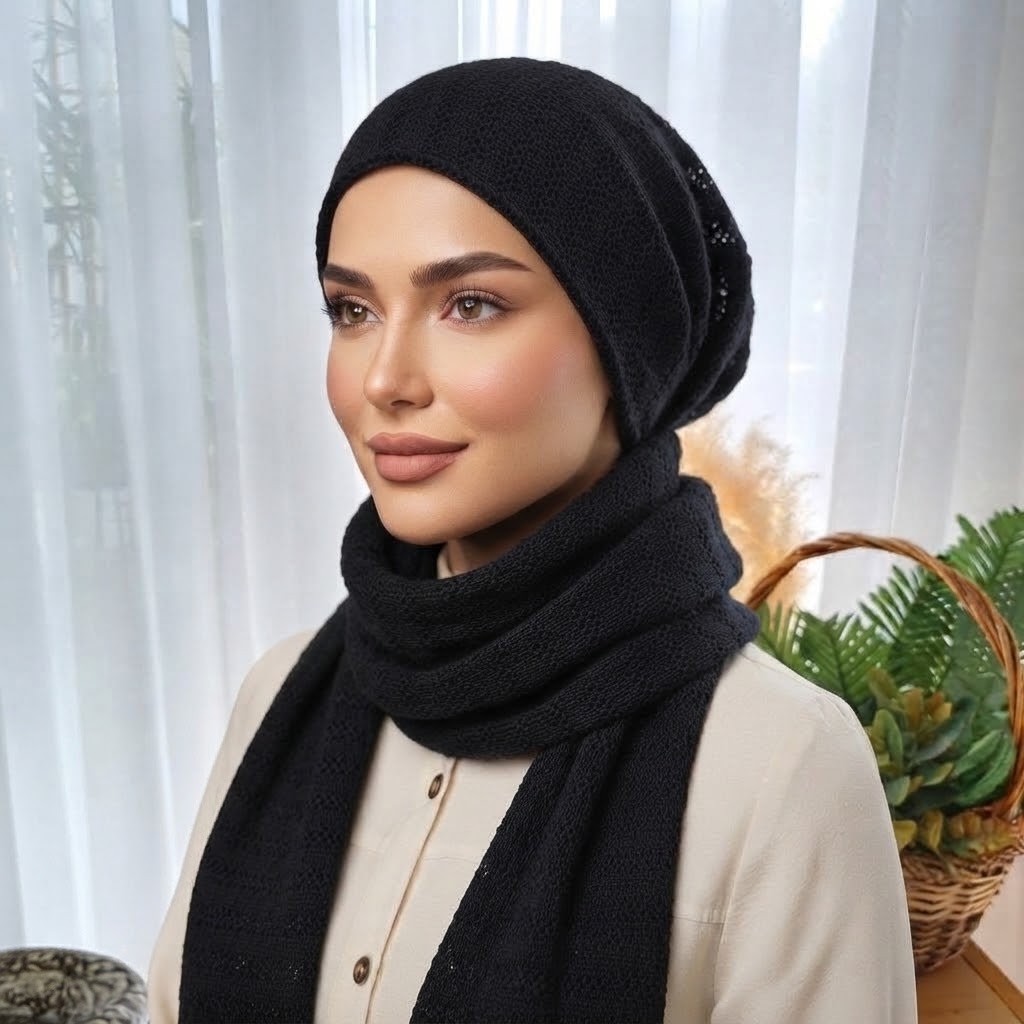 مینی اسکارف بافت جنس لطیف وارداتی فروش قسطی